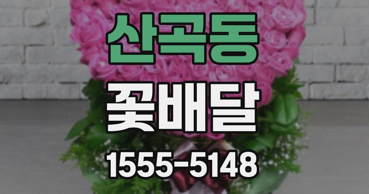 산곡동 꽃배달