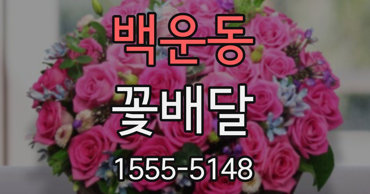 백운동 꽃배달