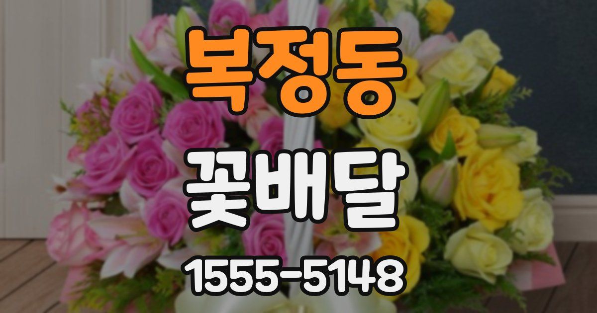 복정동 꽃배달