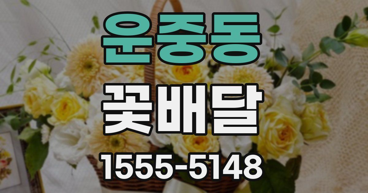 운중동 꽃배달