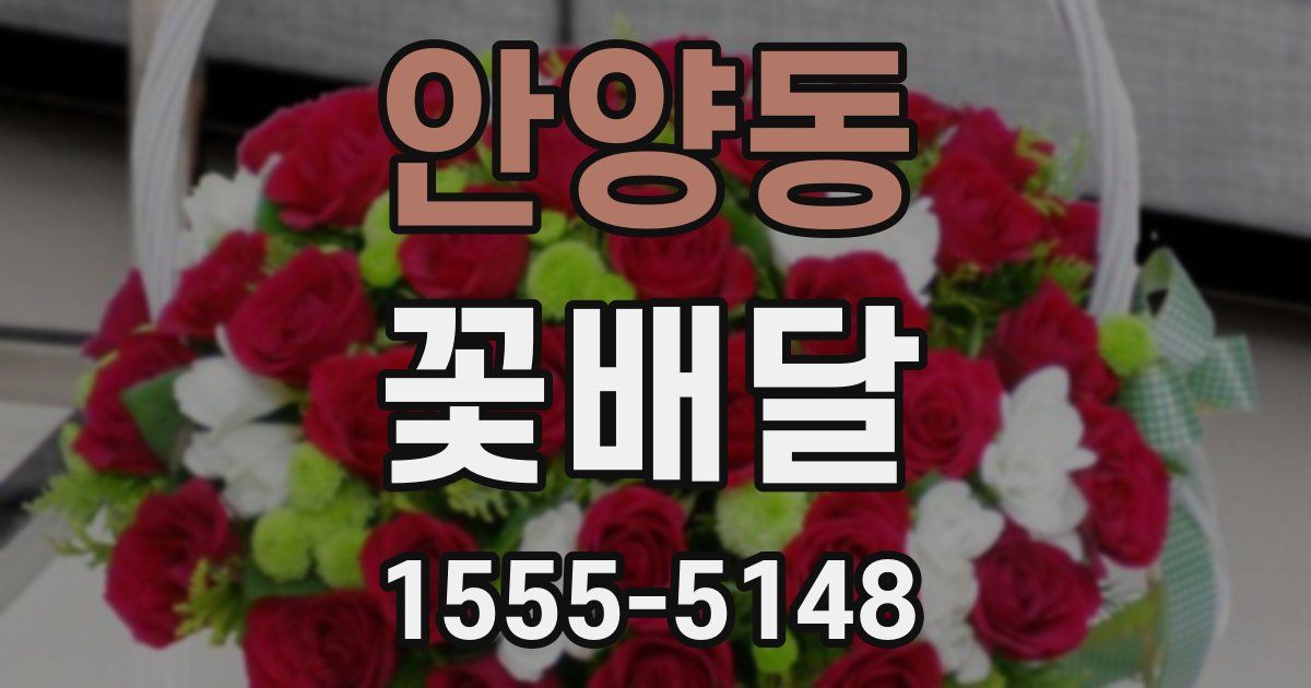 안양동 꽃배달