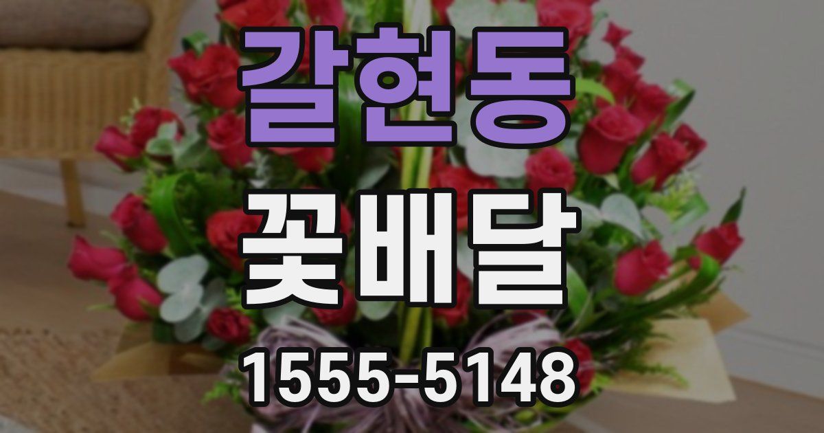 갈현동 꽃배달
