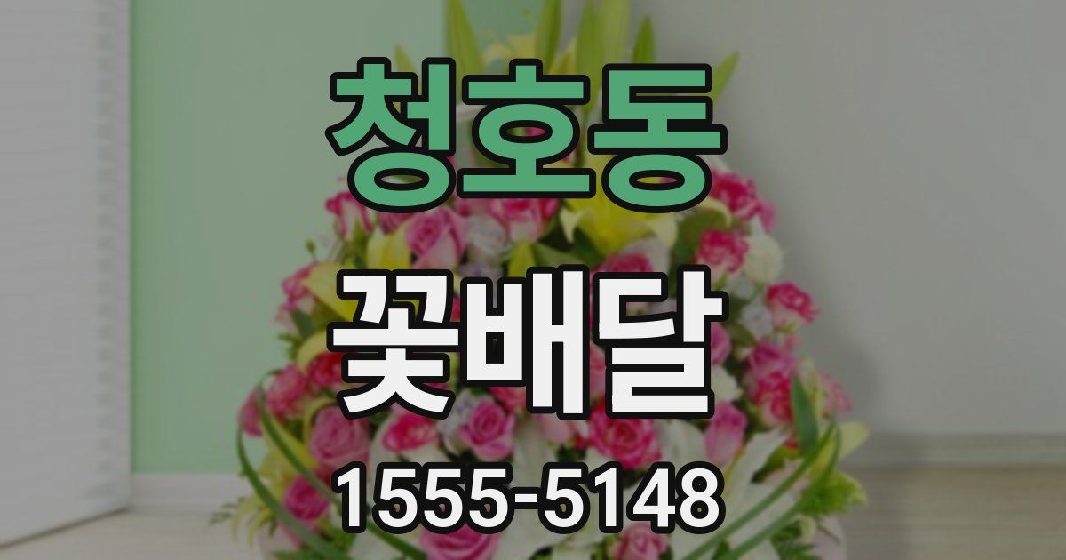 청호동 꽃배달
