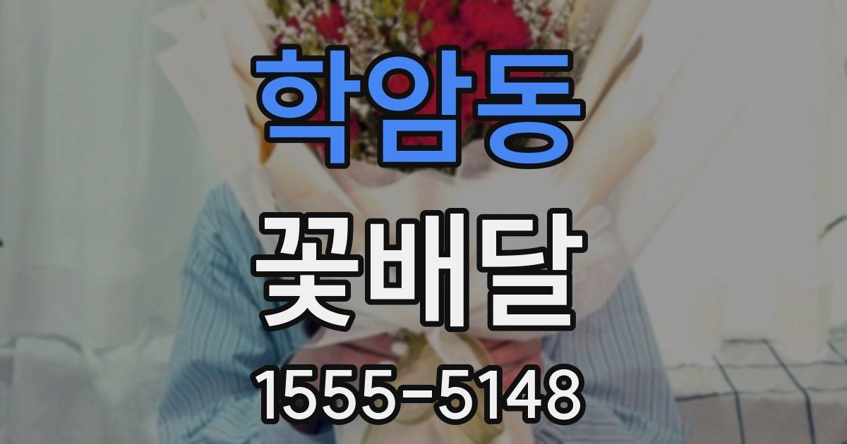 학암동 꽃배달