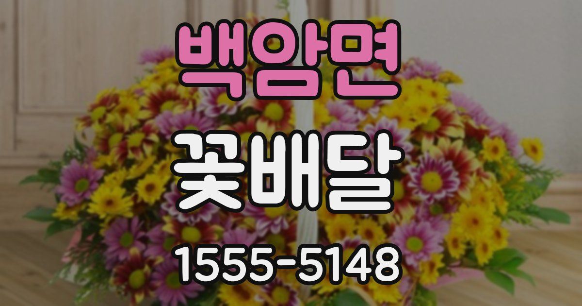 백암면 꽃배달