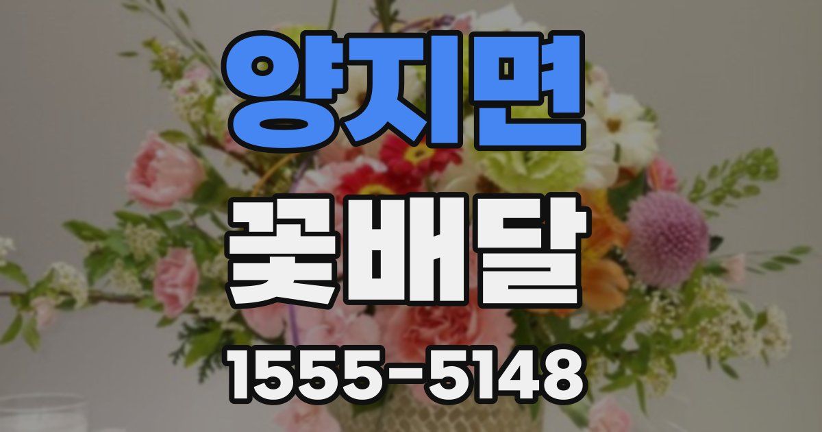 양지면 꽃배달