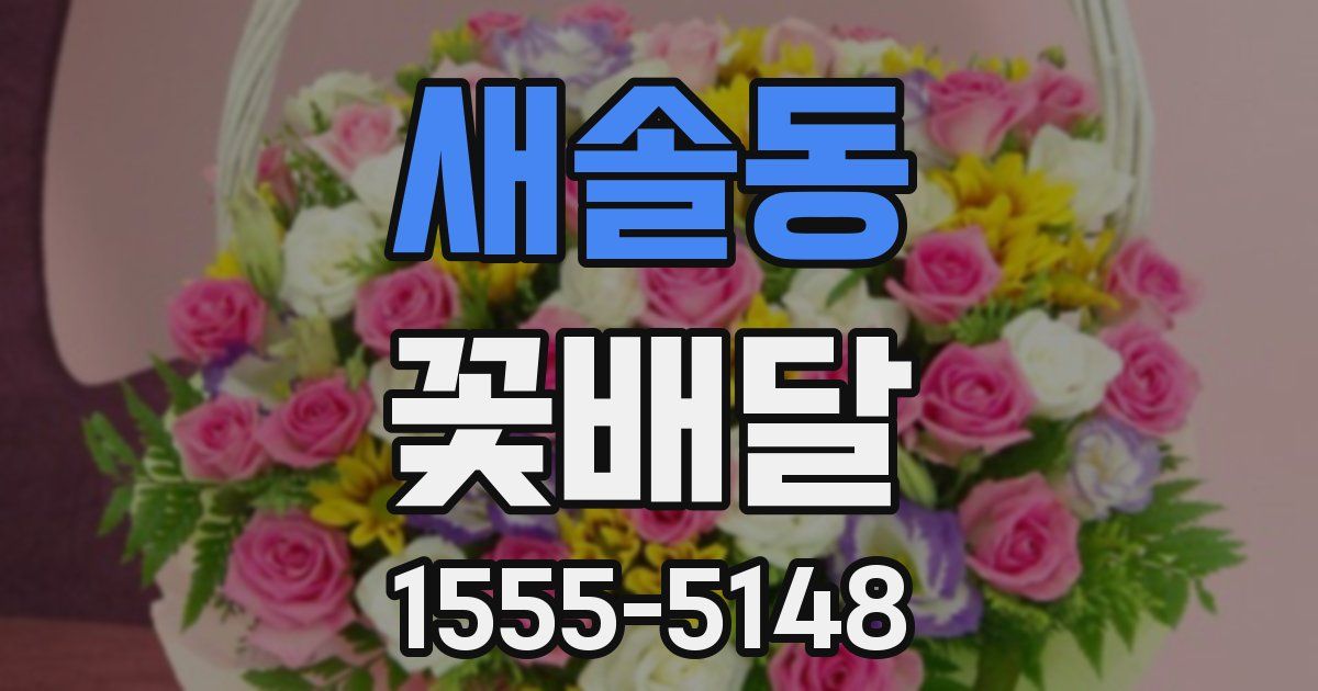 새솔동 꽃배달