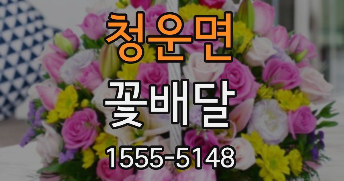 청운면 꽃배달