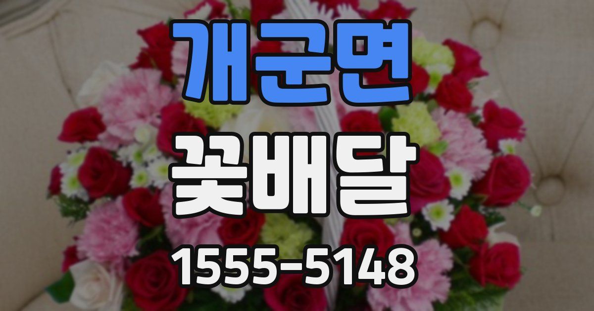 개군면 꽃배달
