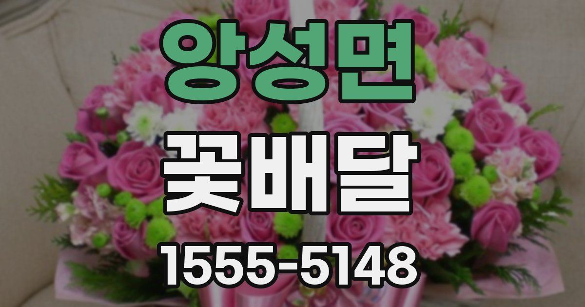 앙성면 꽃배달