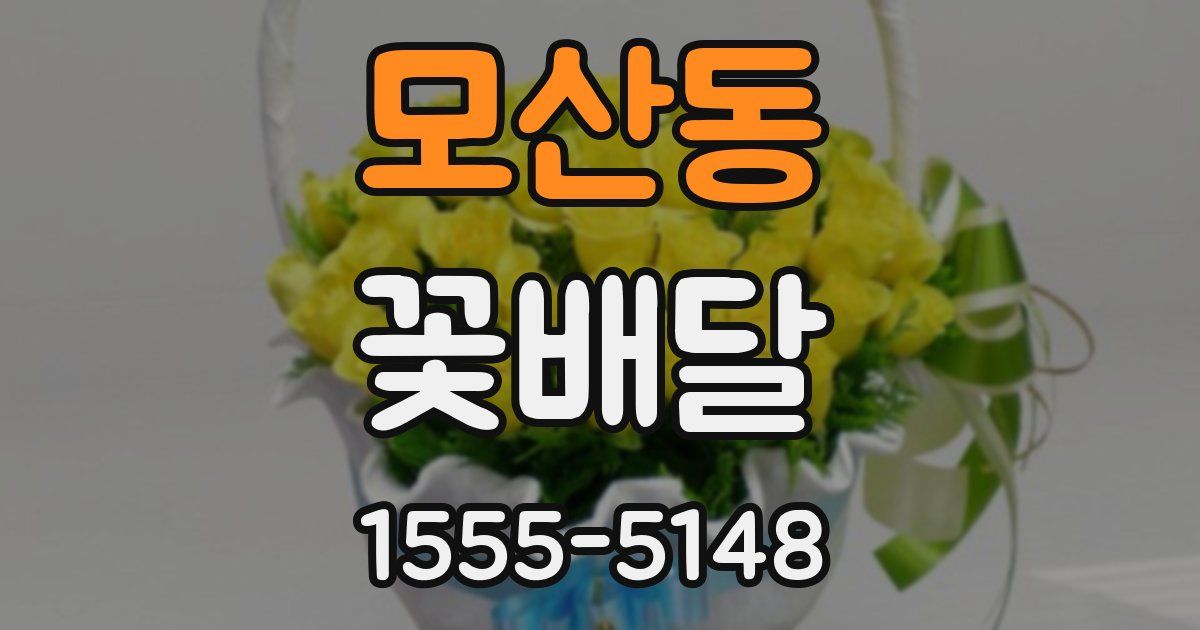모산동 꽃배달