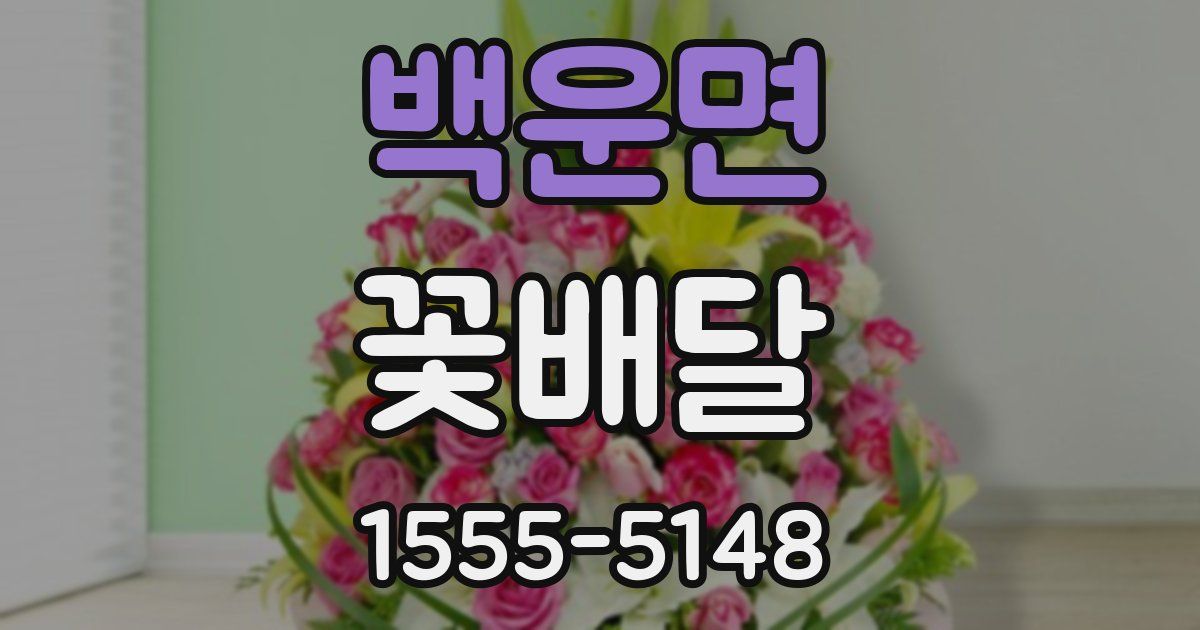 백운면 꽃배달