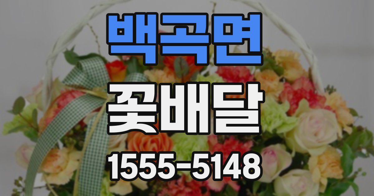 백곡면 꽃배달