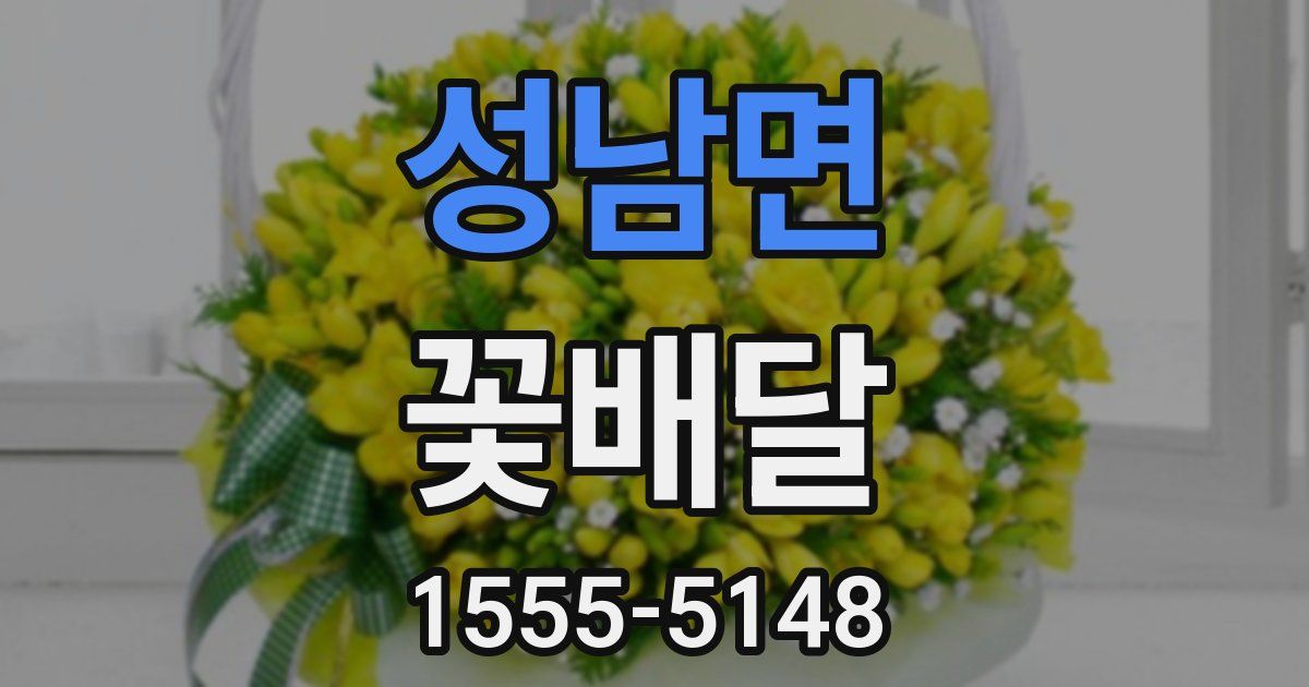성남면 꽃배달