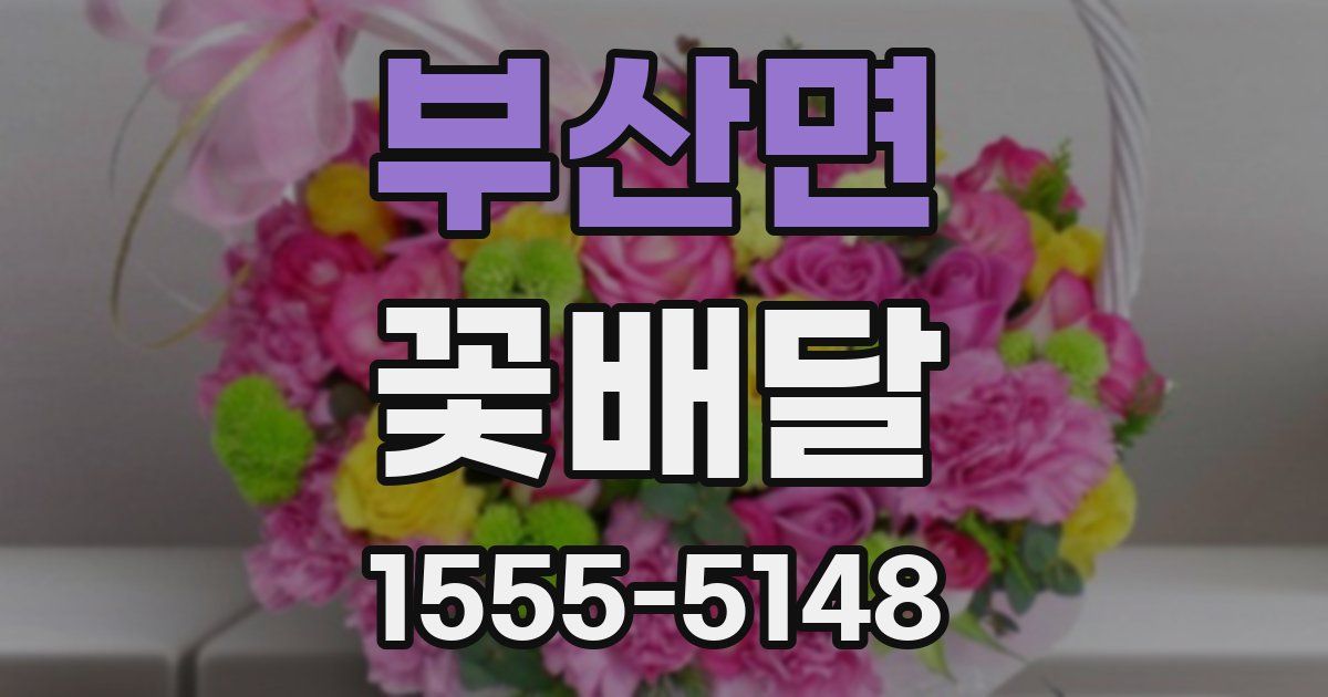 부산면 꽃배달
