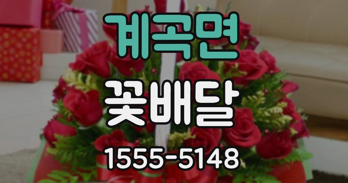 계곡면 꽃배달