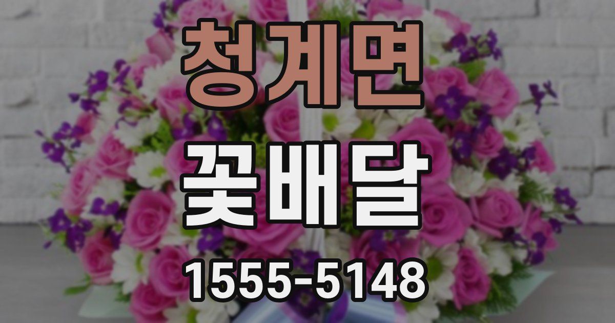 청계면 꽃배달