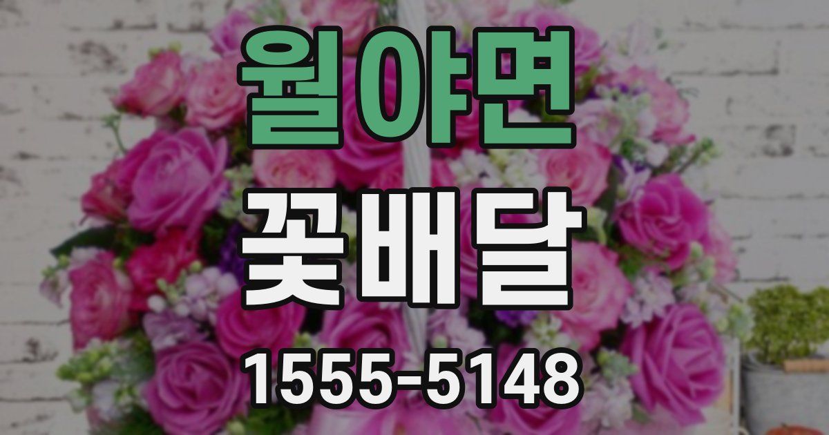 월야면 꽃배달