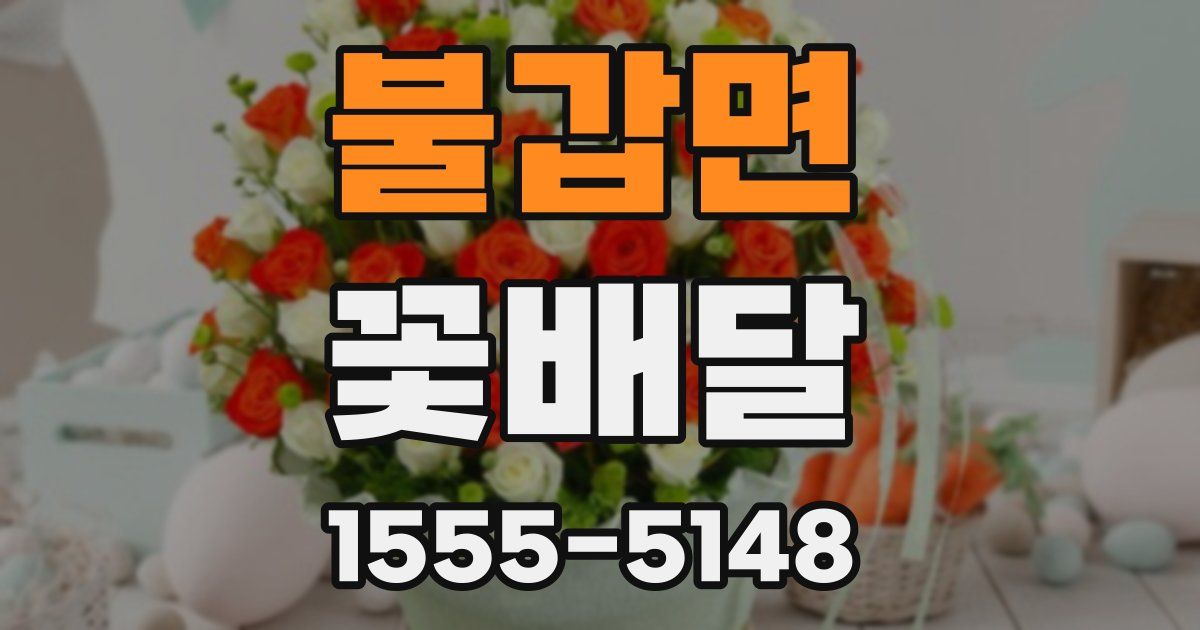 불갑면 꽃배달