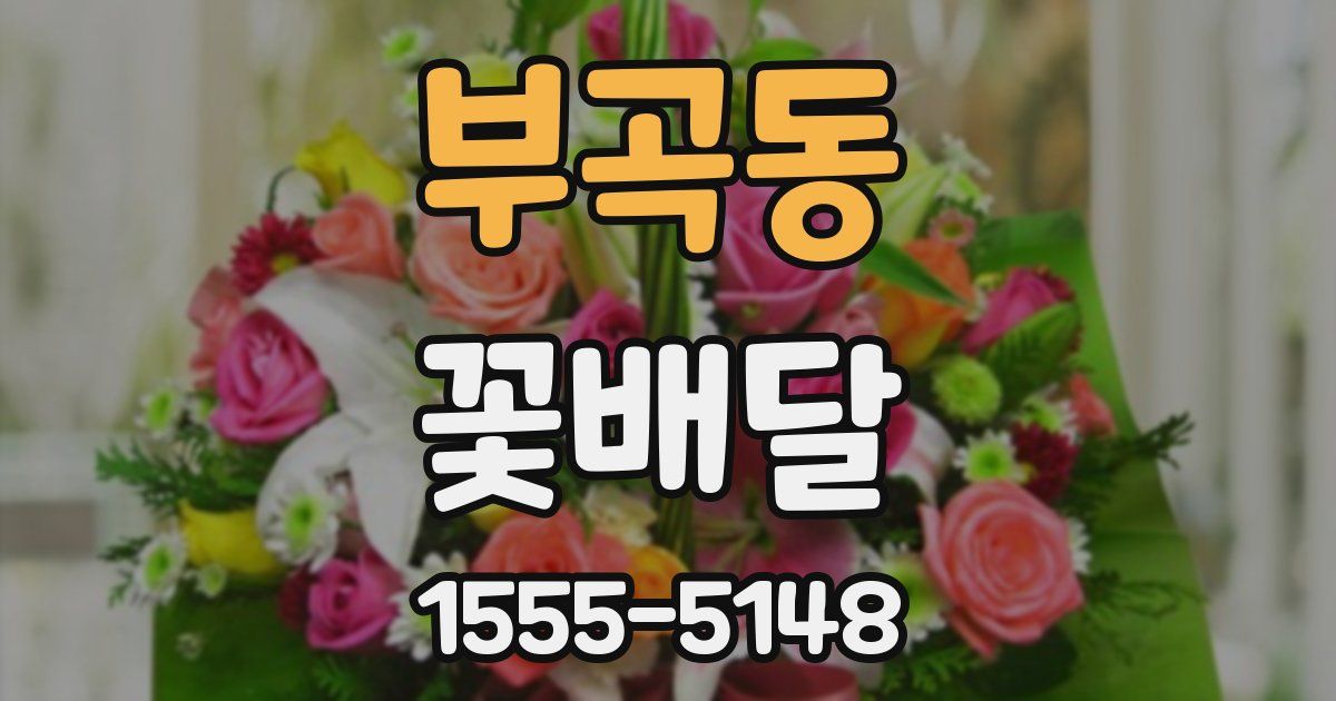 부곡동 꽃배달