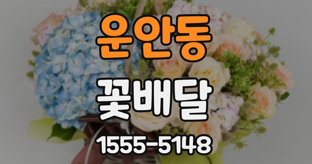 운안동 꽃배달