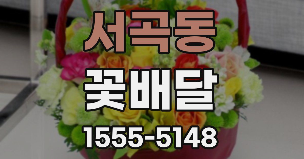 서곡동 꽃배달