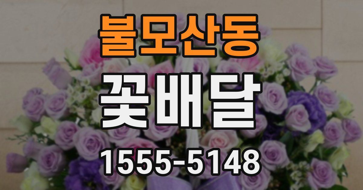 불모산동 꽃배달