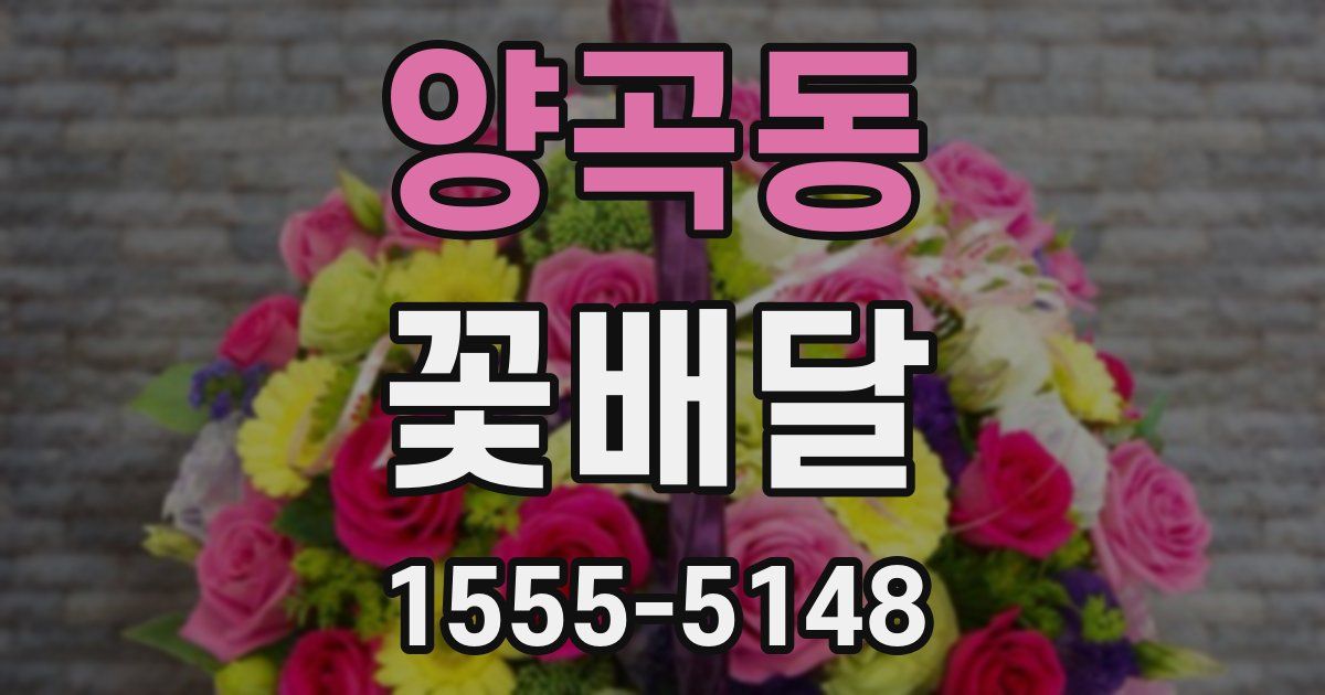 양곡동 꽃배달