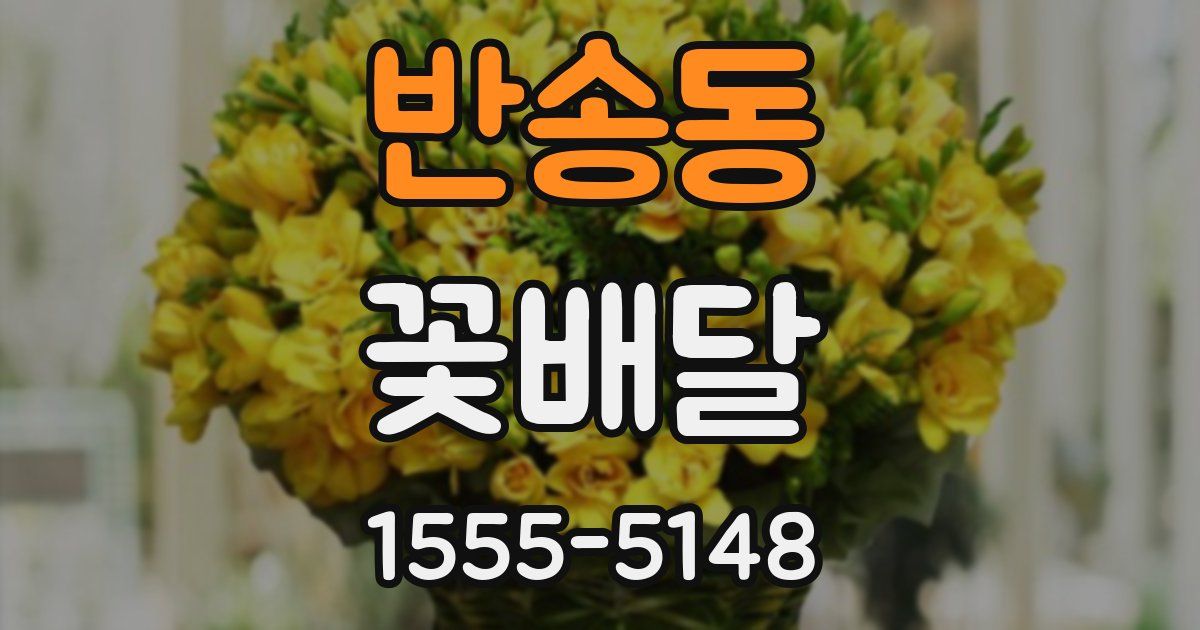 반송동 꽃배달
