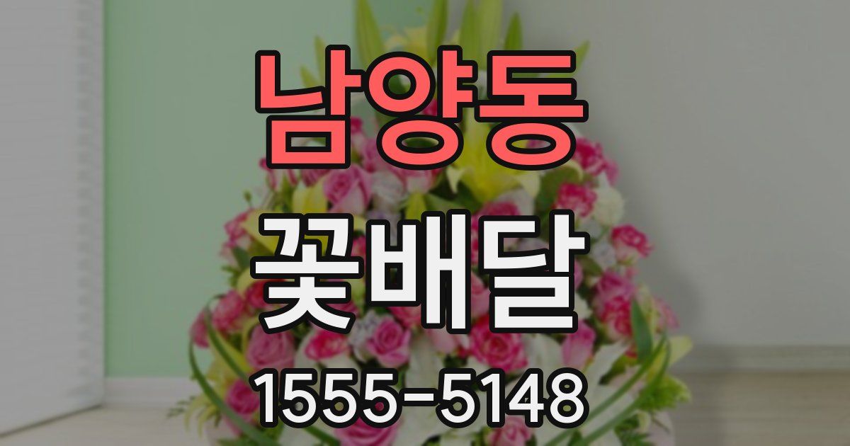 남양동 꽃배달