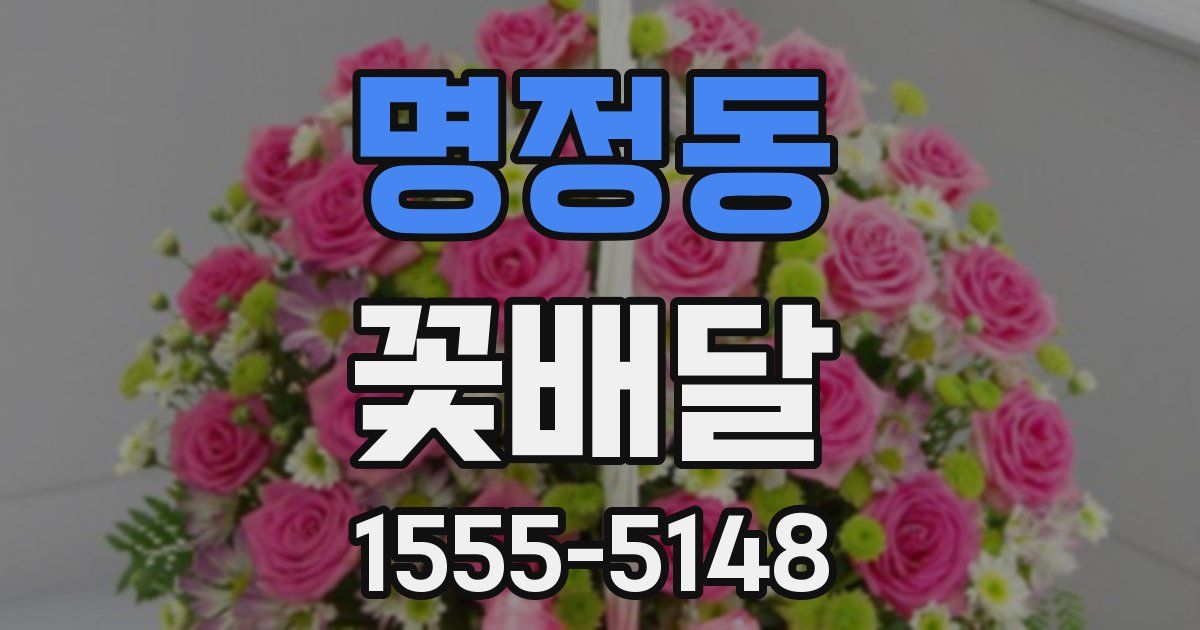 명정동 꽃배달