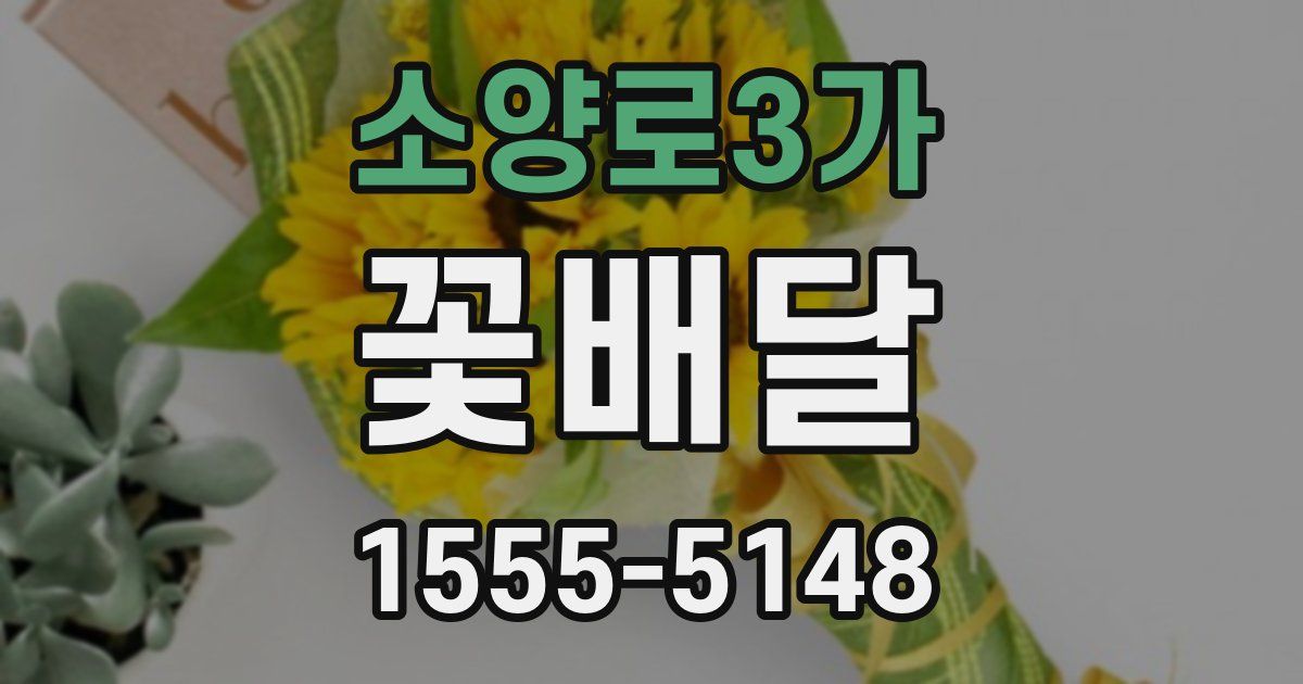 소양로3가 꽃배달