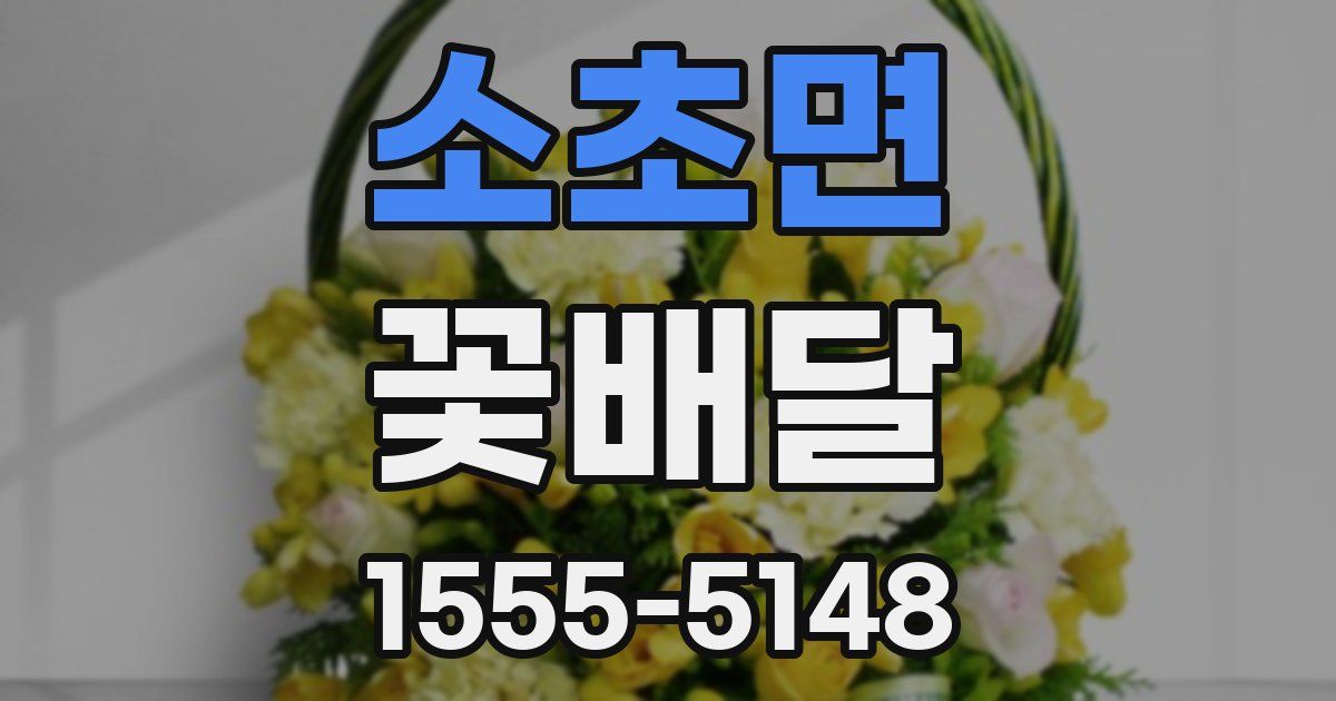소초면 꽃배달