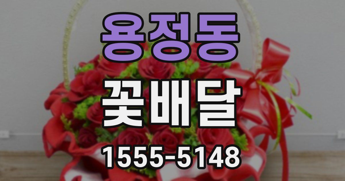 용정동 꽃배달