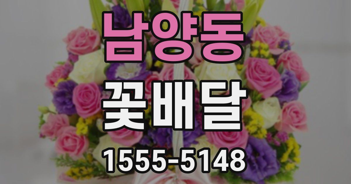 남양동 꽃배달