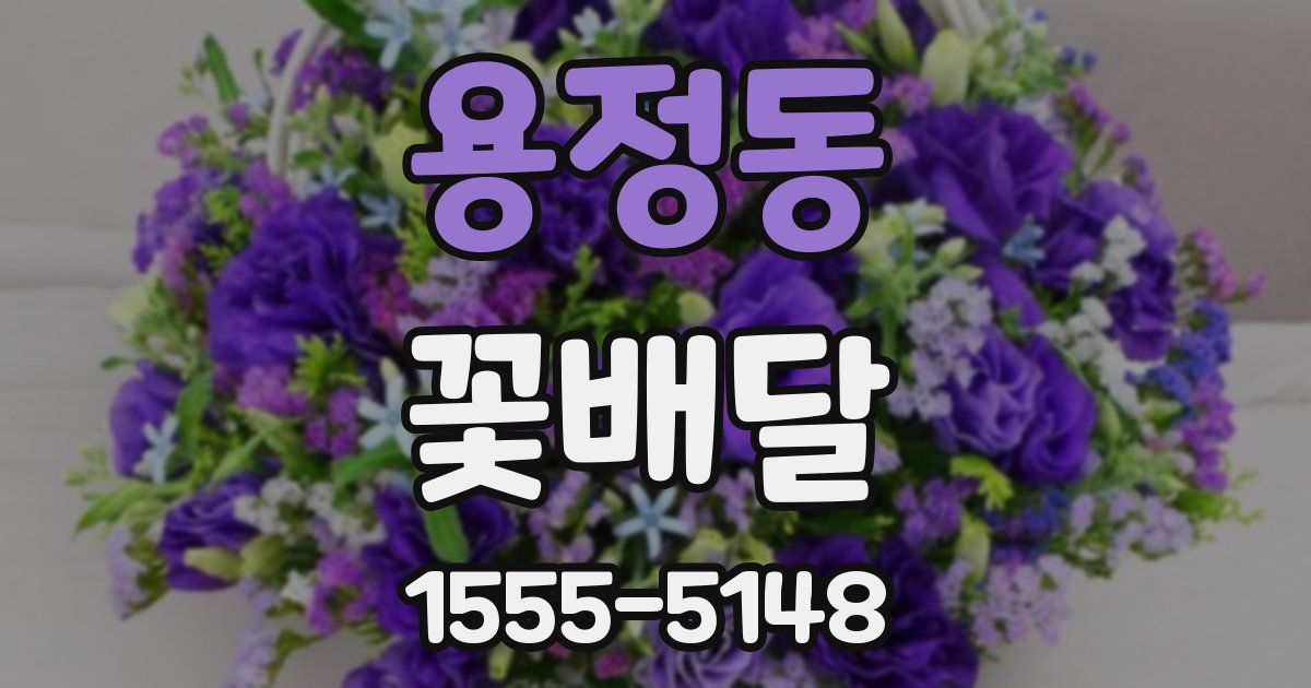 용정동 꽃배달