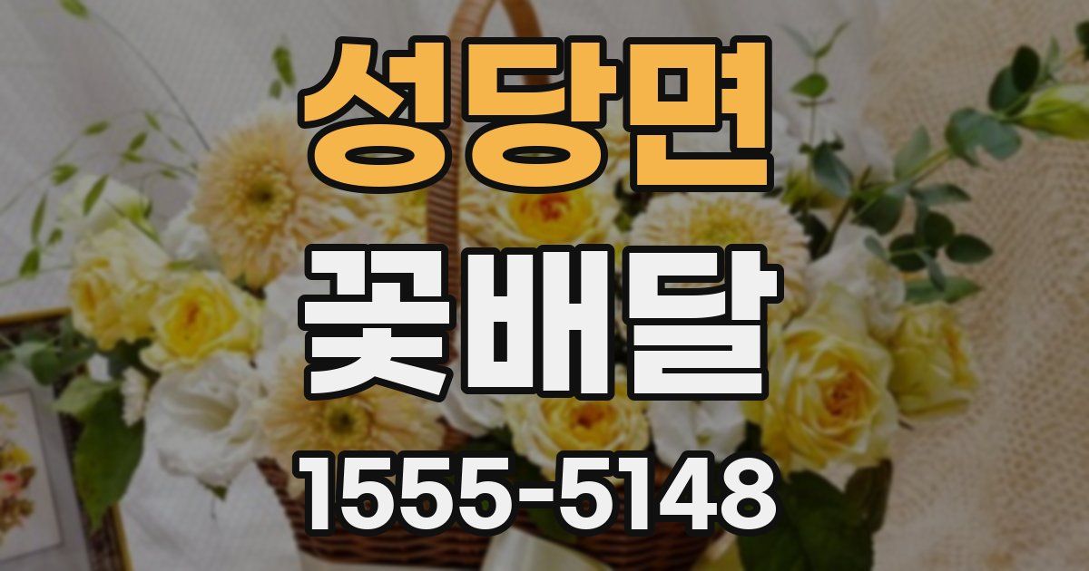 성당면 꽃배달