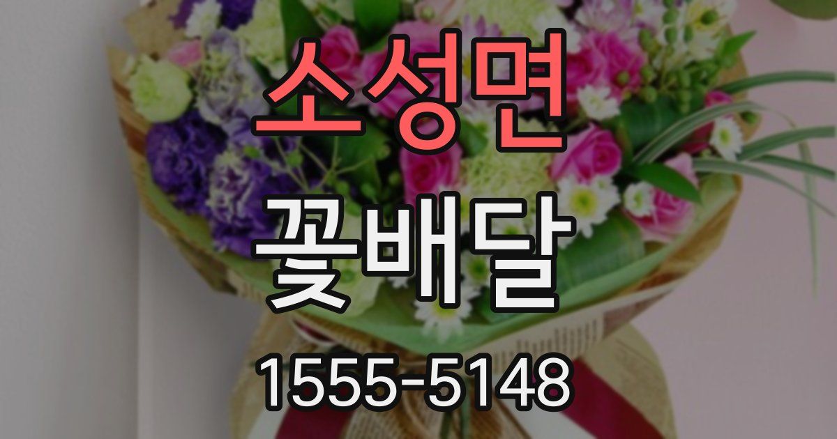 소성면 꽃배달