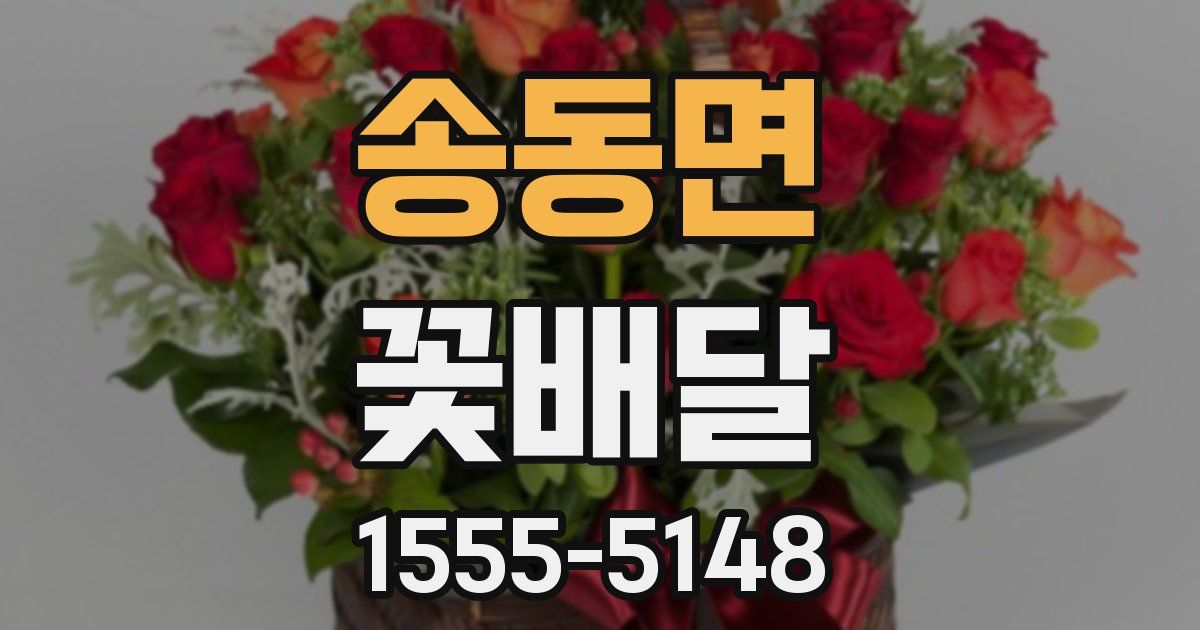 송동면 꽃배달