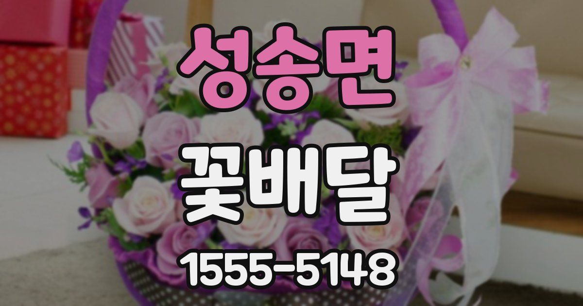 성송면 꽃배달