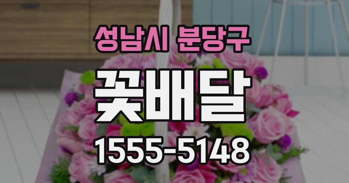 성남시 분당구 꽃배달