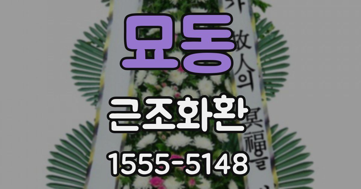묘동 근조화환