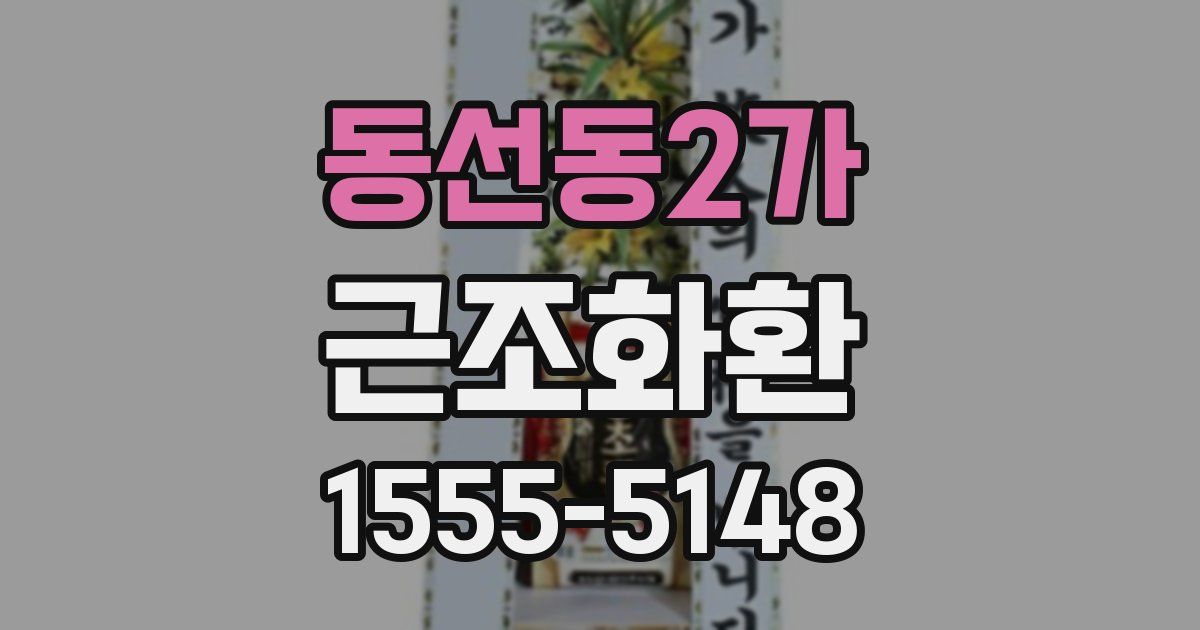 동선동2가 근조화환