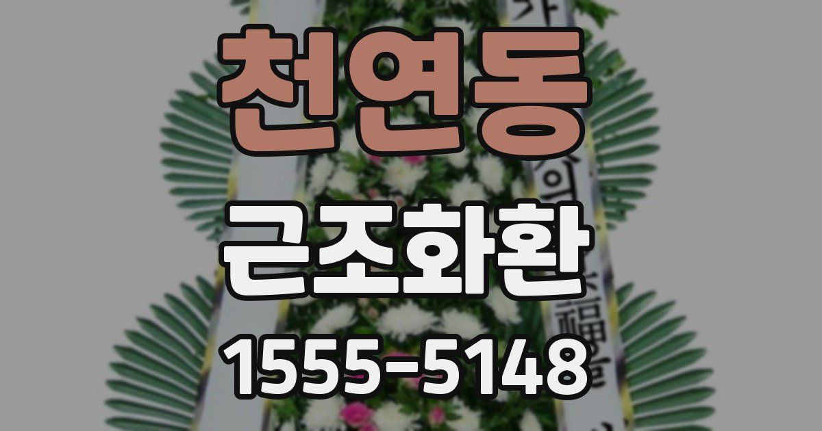 천연동 근조화환
