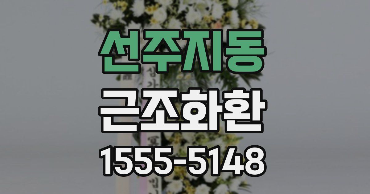 선주지동 근조화환