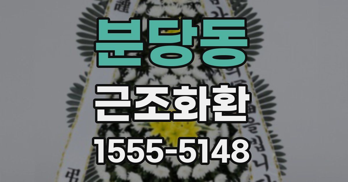 분당동 근조화환