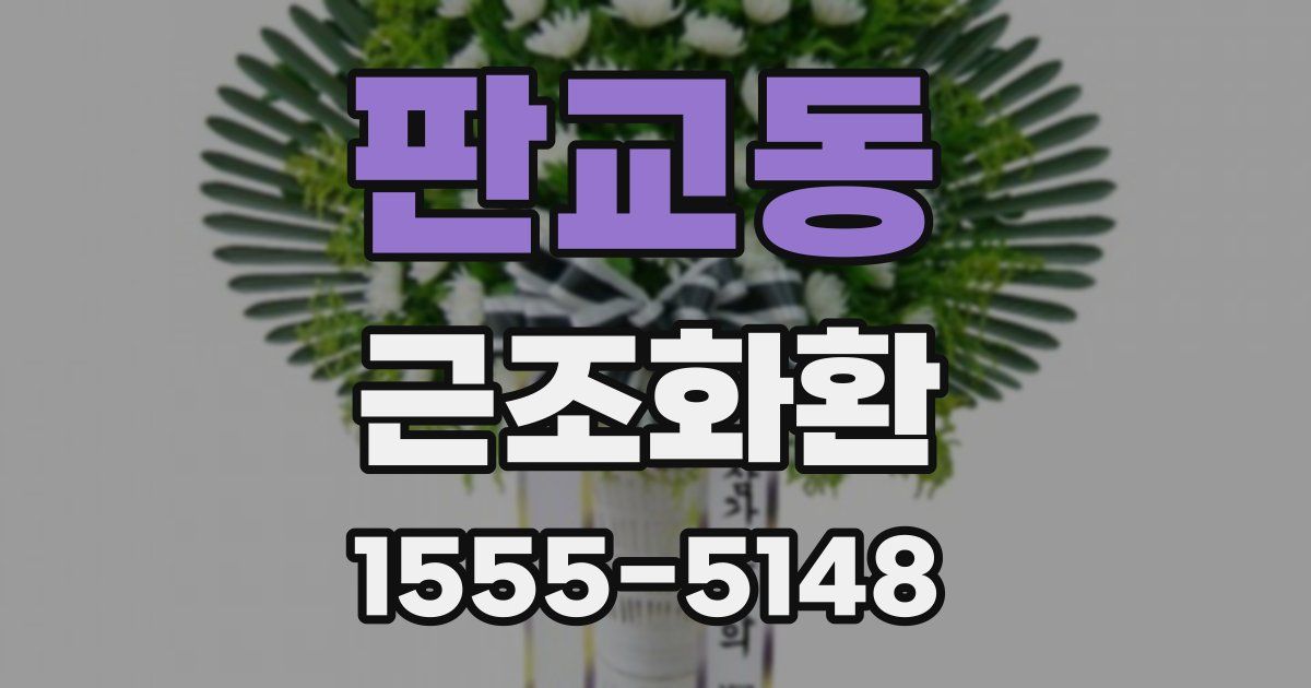 판교동 근조화환