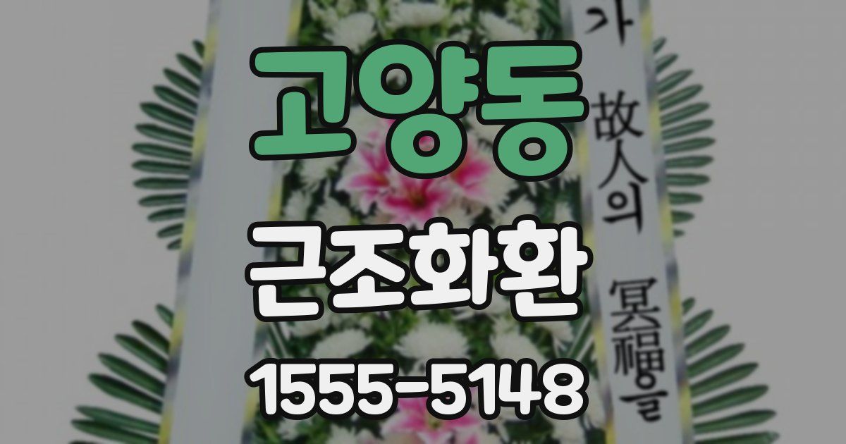 고양동 근조화환