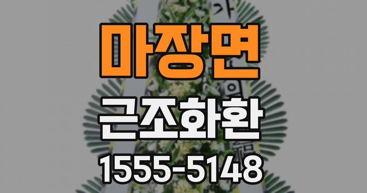 마장면 근조화환