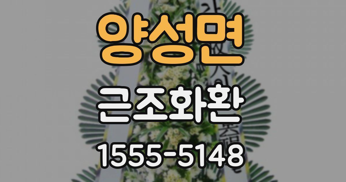 양성면 근조화환